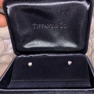 Tiffany 1/4kt diamond studs in original box